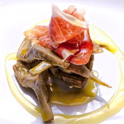 Artichokes with Jamón Ibérico de Bellota
