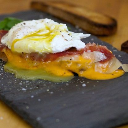 Poached Egg & Jamón Ibérico with Salmorejo Recipe