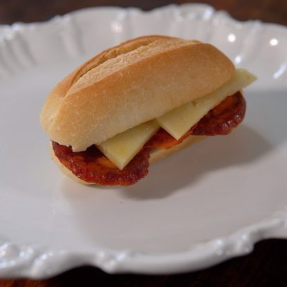 Chorizo Ibérico de Bellota and Manchego Cheese Sandwich (bocadillo)