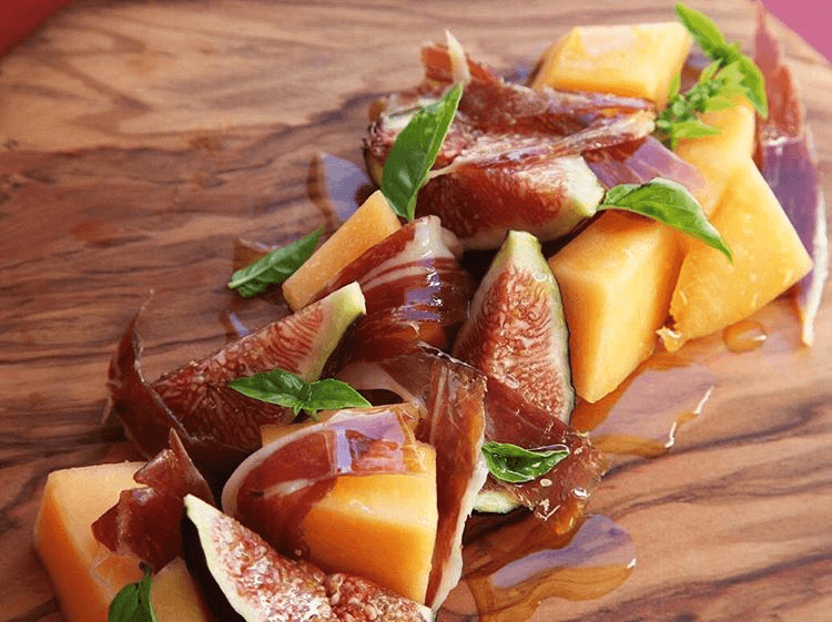 Acorn-fed Ibérico Ham with Melon and Figs