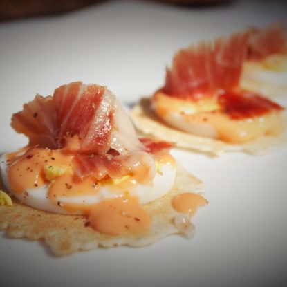Egg, Salmorejo & Jamón Ibérico Tapa