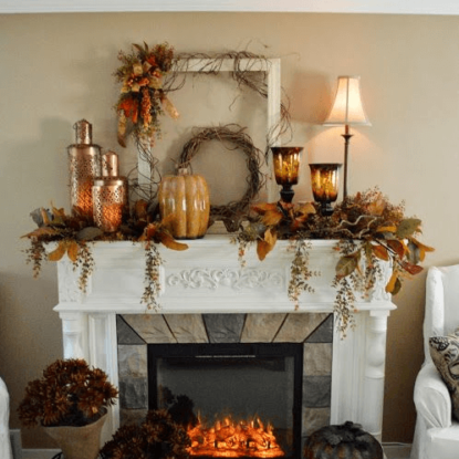 Thanksgiving mantel