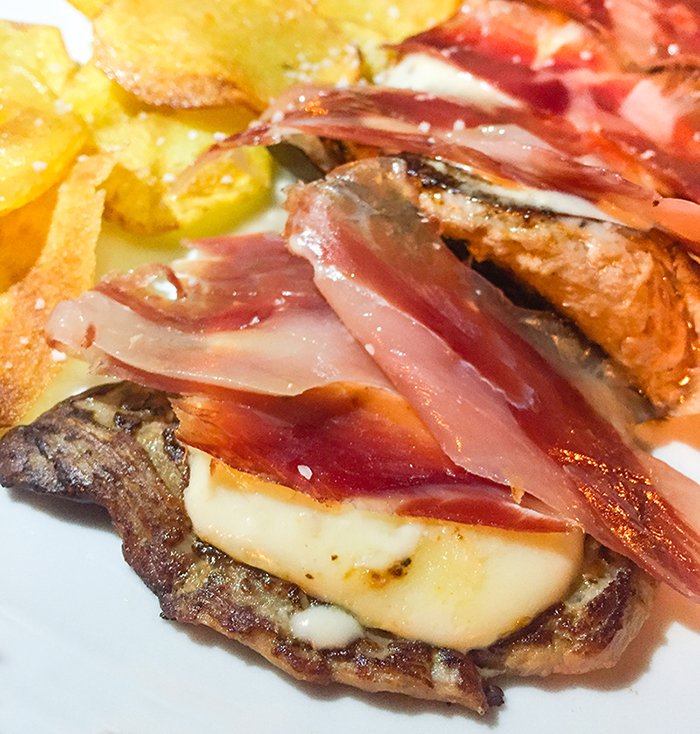 Sirloin with Manchego Cheese and Iberian Ham
