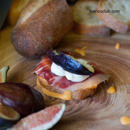 Jamon Iberico de Bellota with fig